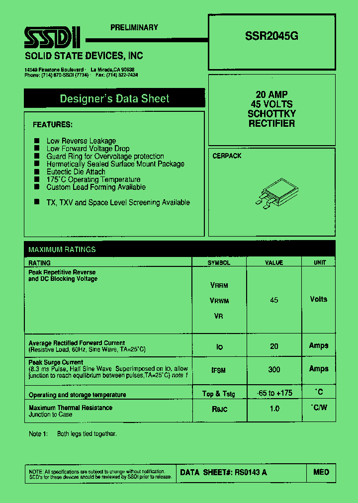 SSR2045G_1316926.PDF Datasheet