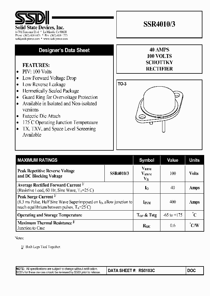 SSR4010-3_1131636.PDF Datasheet