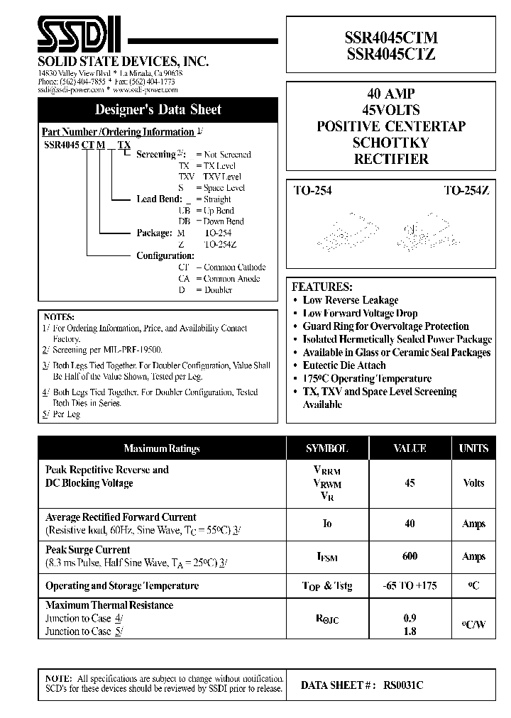 SSR4045CTM_1131659.PDF Datasheet