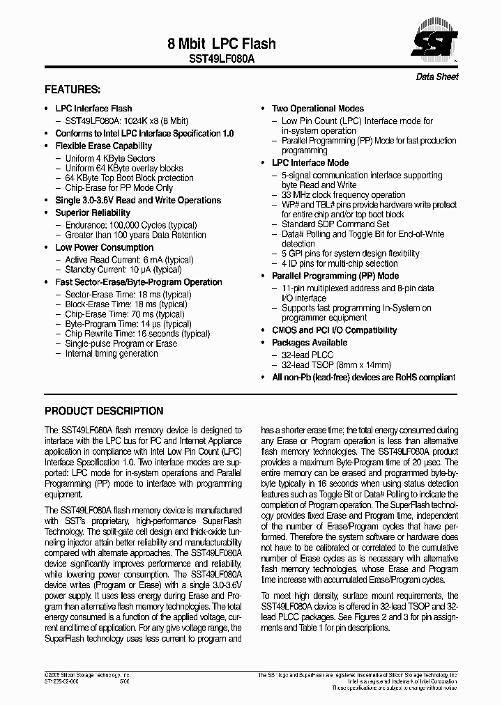 SST49LF080A06_1317085.PDF Datasheet