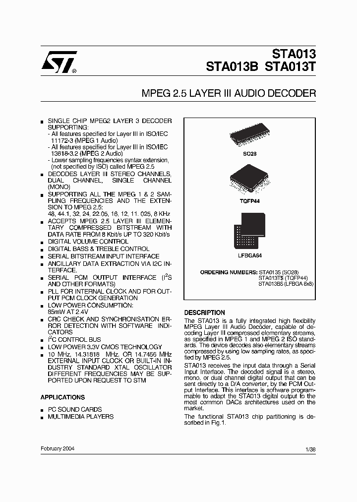 STA013T_1062245.PDF Datasheet