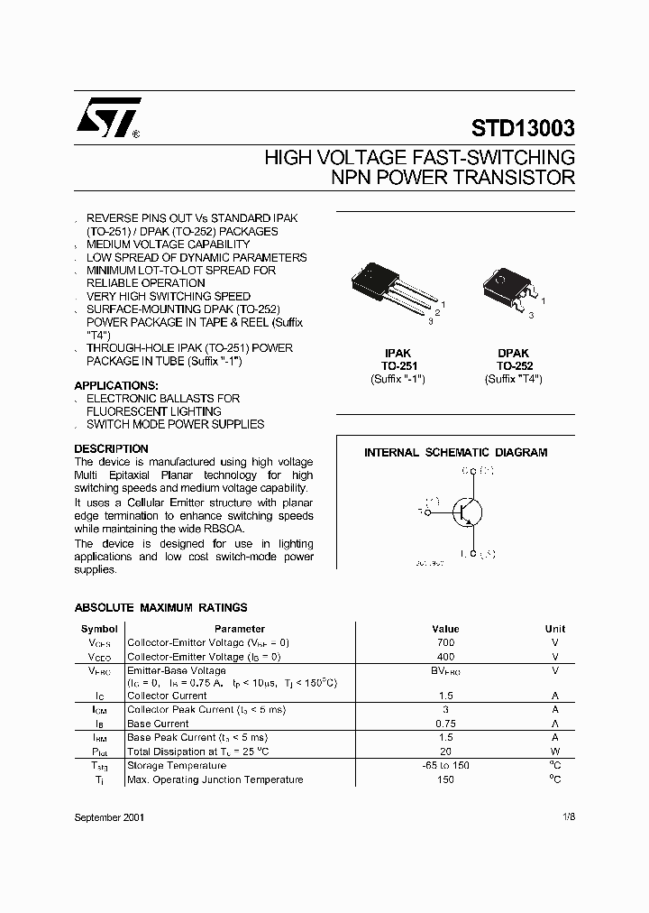 STD13003_1318006.PDF Datasheet