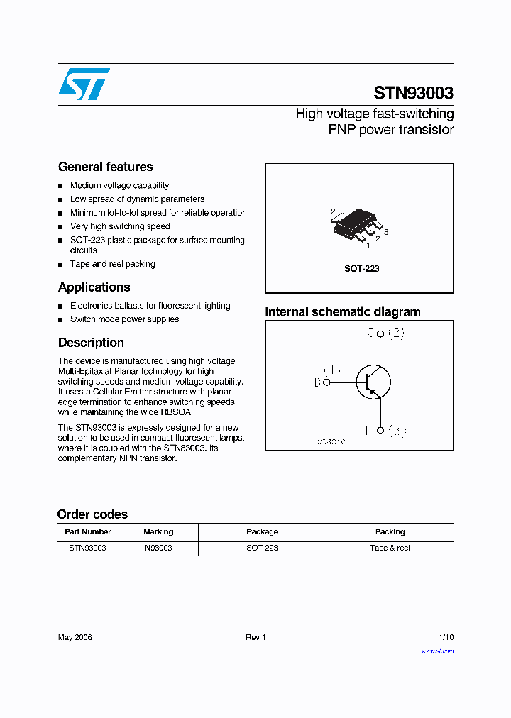 STN93003_1318820.PDF Datasheet