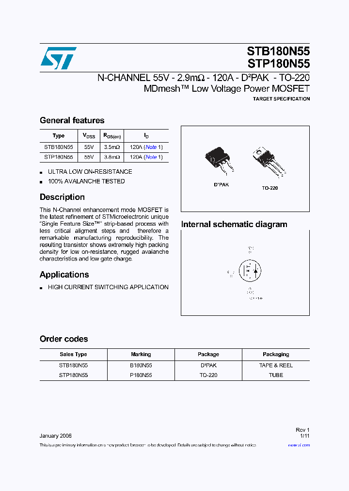 STP180N55_796043.PDF Datasheet