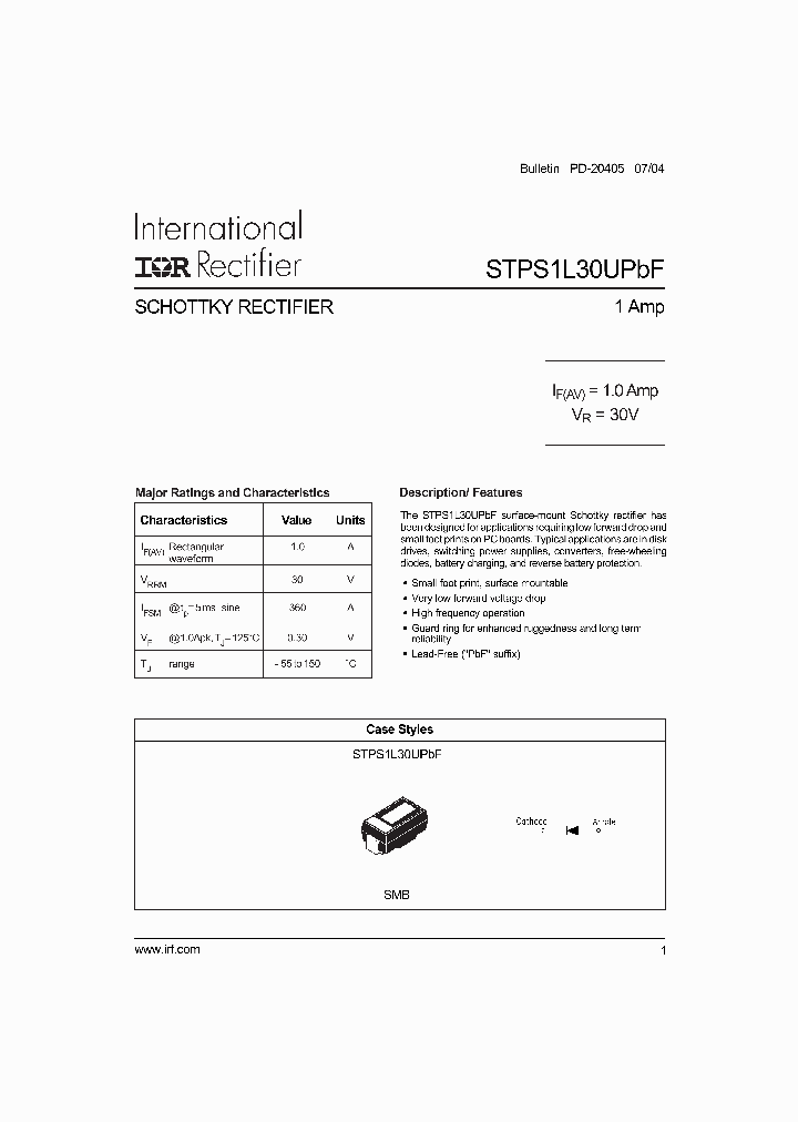 STPS1L30UPBF_1319201.PDF Datasheet