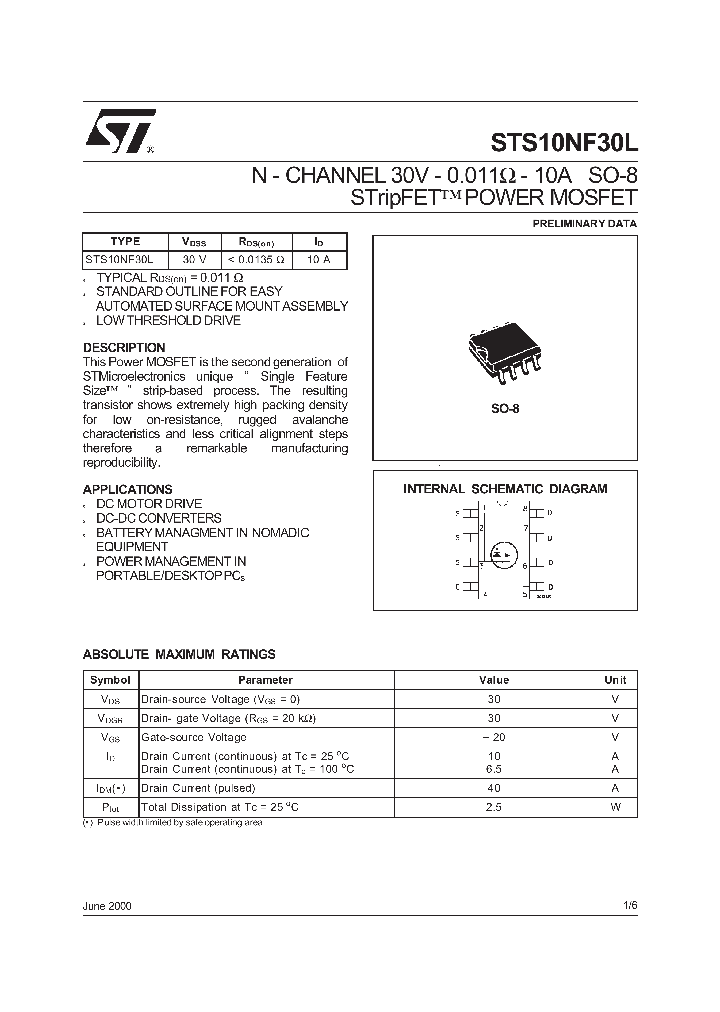 STS10NF30L_1319330.PDF Datasheet