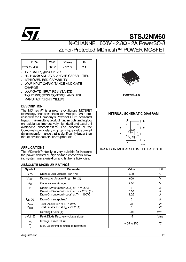 STSJ2NM60_1319407.PDF Datasheet