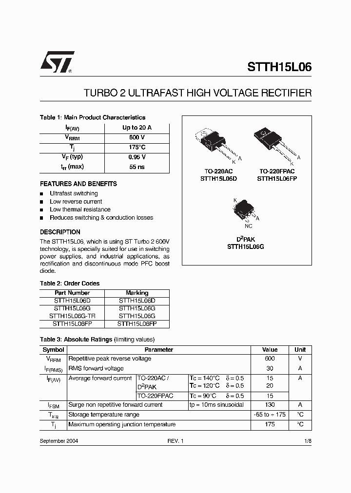 STTH15L06G-TR_1319458.PDF Datasheet