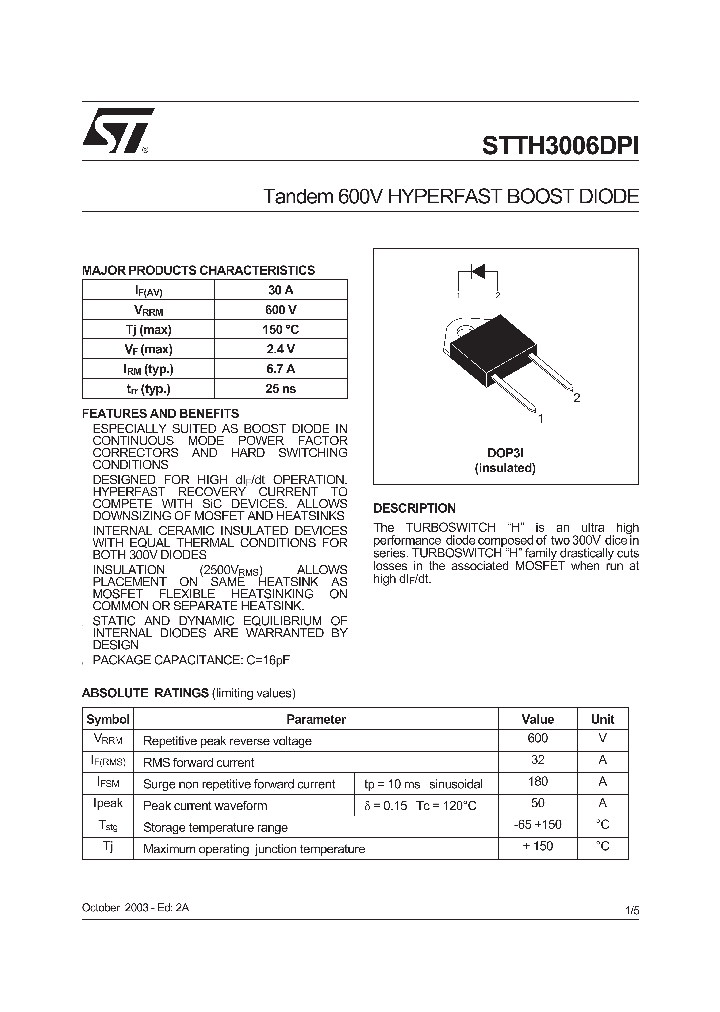 STTH3006DPI_1319478.PDF Datasheet