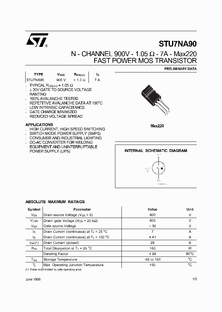 STU7NA90_1319542.PDF Datasheet