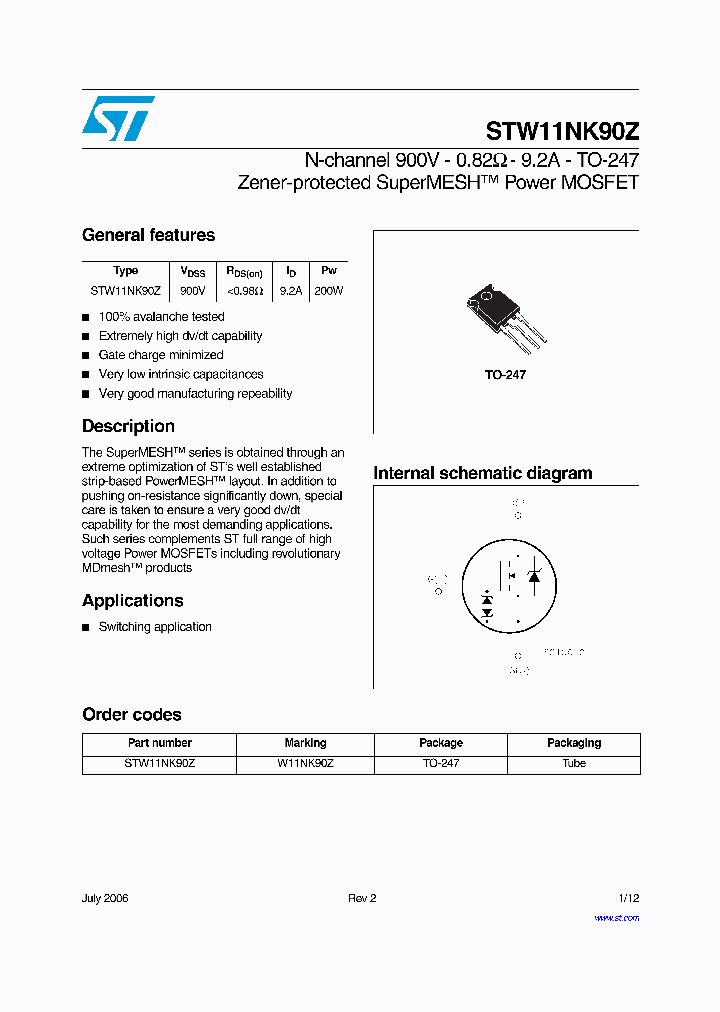 STW11NK90Z_1080375.PDF Datasheet