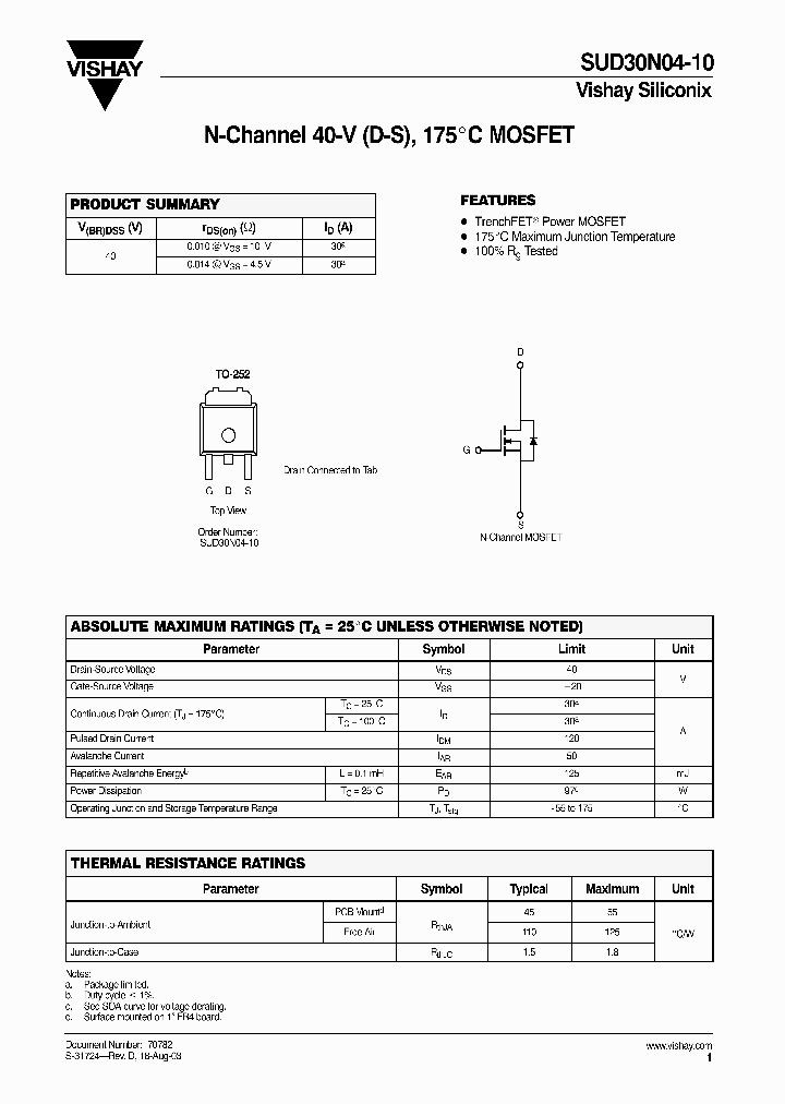 SUD30N04-10_1319740.PDF Datasheet