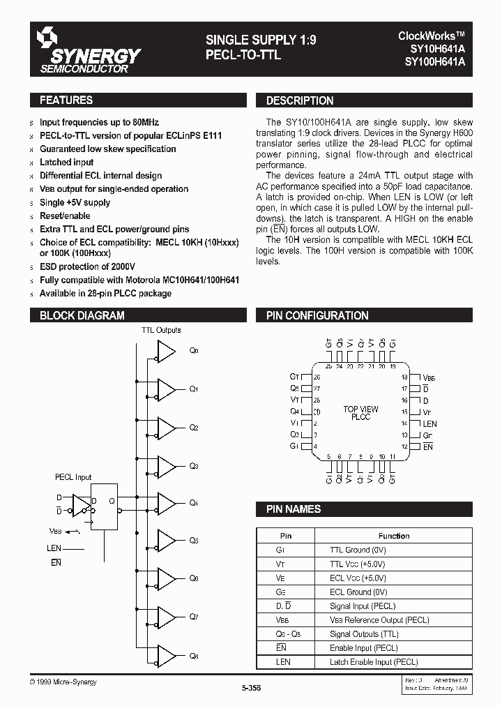 SY10H641AJCTR_1320457.PDF Datasheet