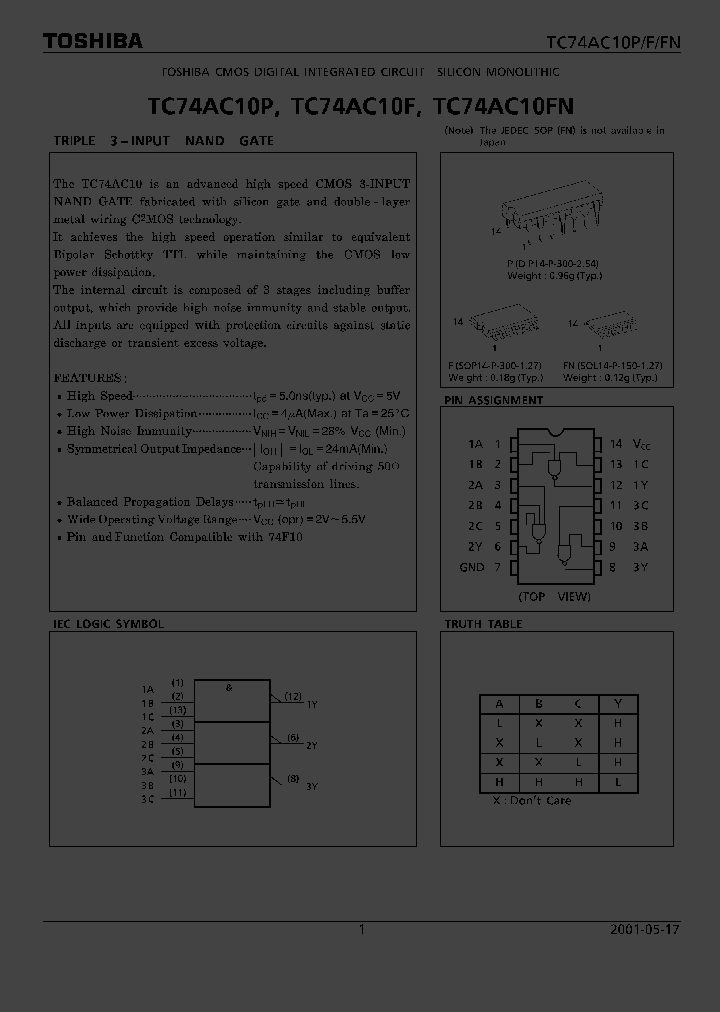 TC74AC10F_1142398.PDF Datasheet