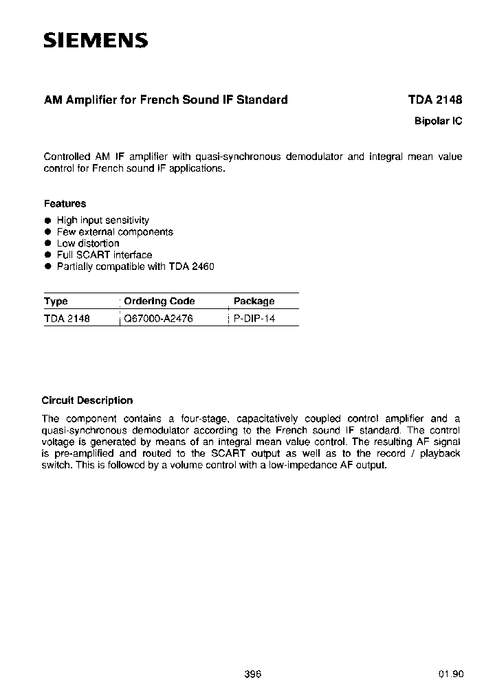 TDA2148_1062620.PDF Datasheet