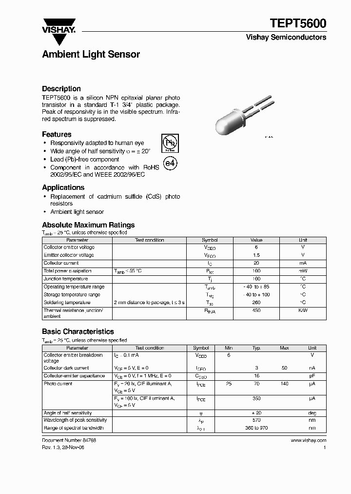 TEPT5600_1324200.PDF Datasheet