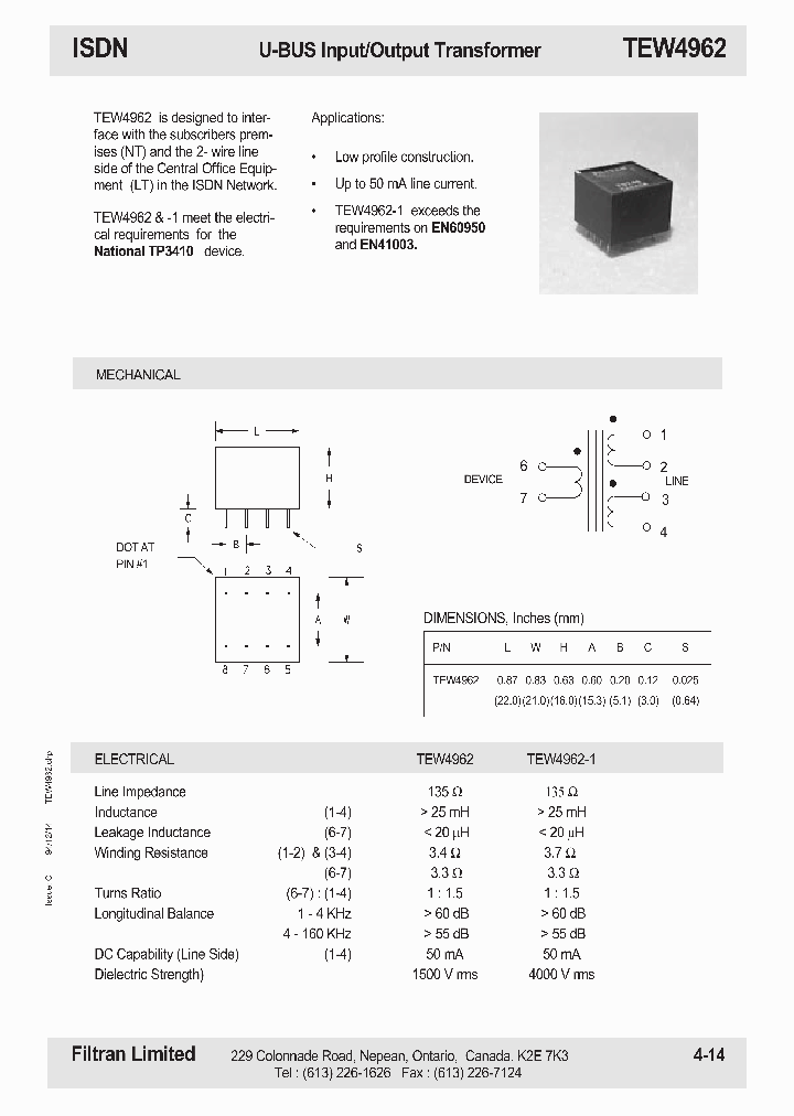 TEW4962_1106523.PDF Datasheet