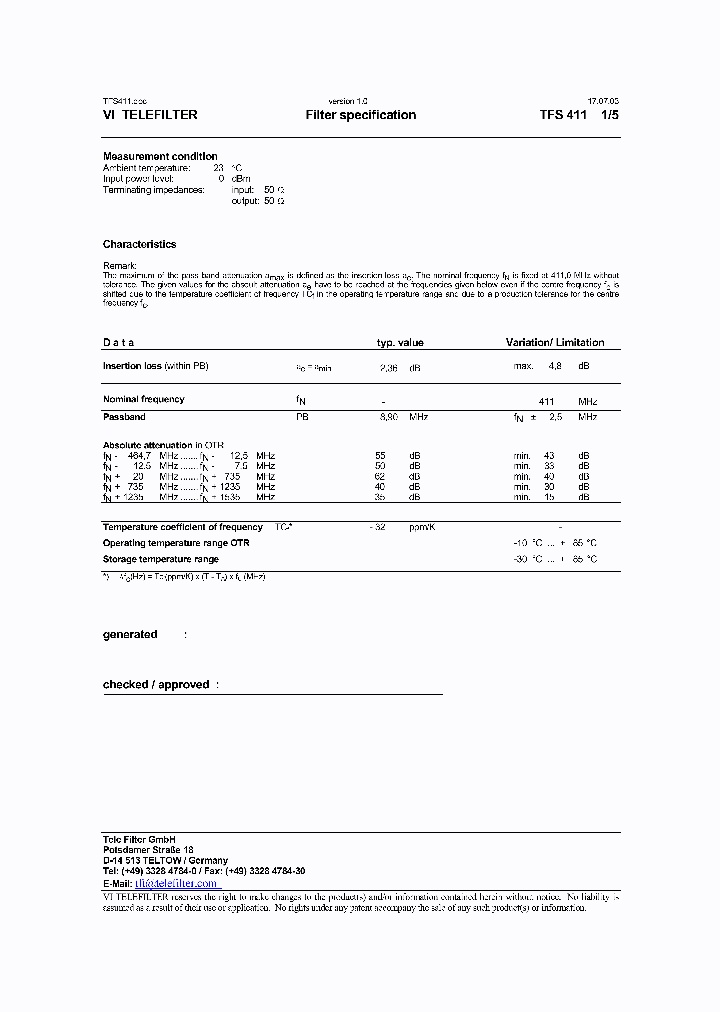 TFS411_1324603.PDF Datasheet