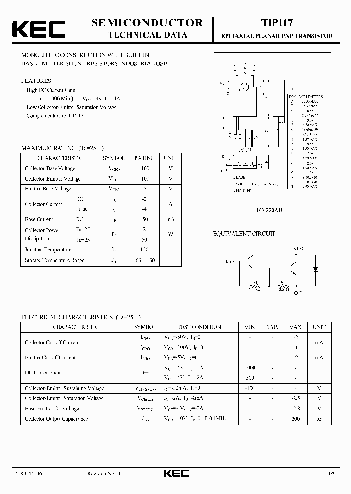 TIP117_1325220.PDF Datasheet