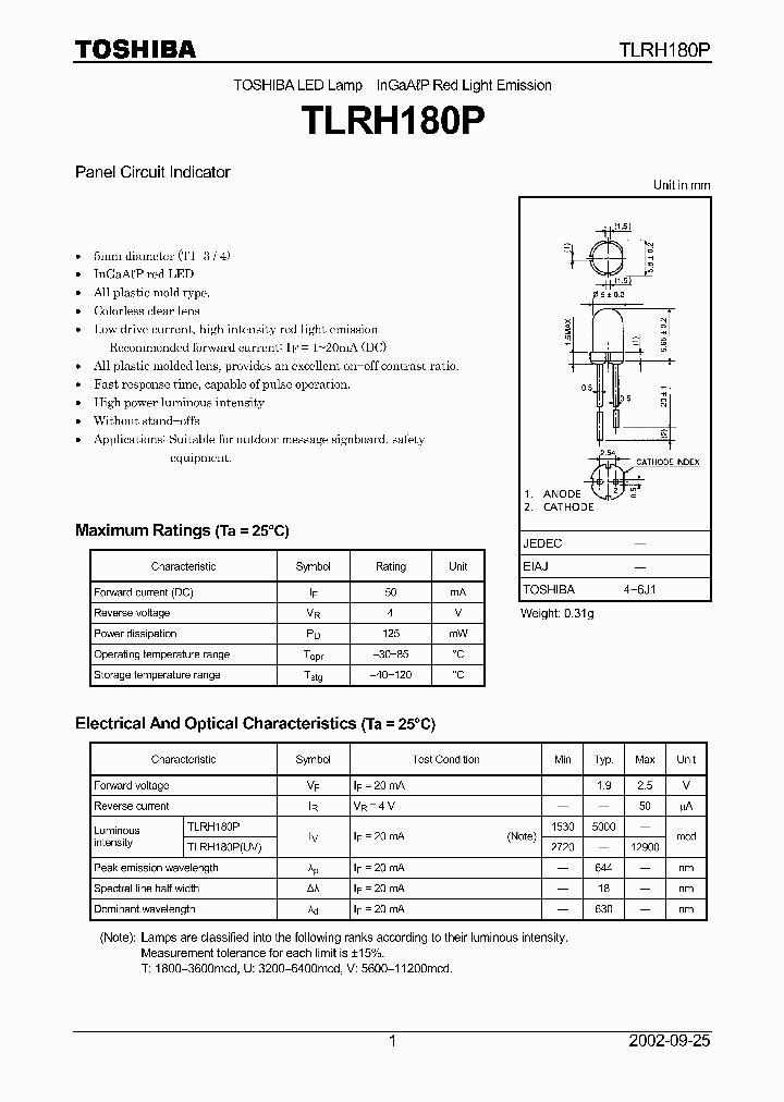 TLRH180P_1326500.PDF Datasheet