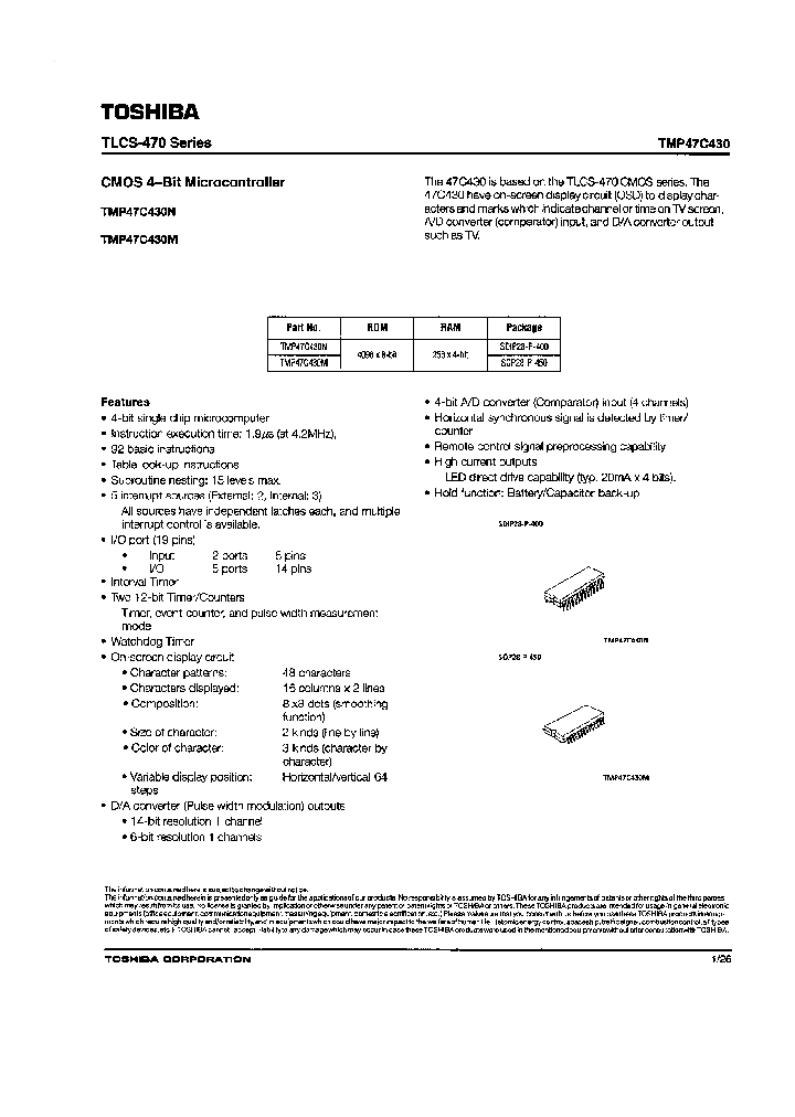 TMP47C430N_1078777.PDF Datasheet