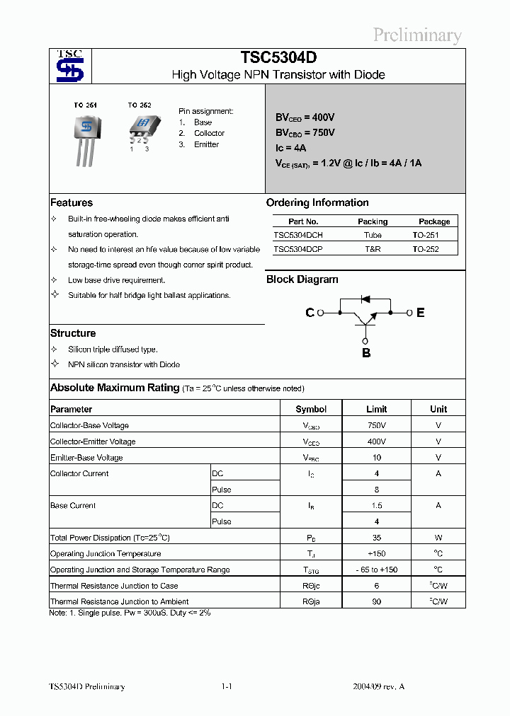 TSC5304DCP_1329338.PDF Datasheet