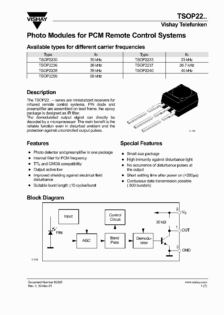 TSOP2236_1069460.PDF Datasheet