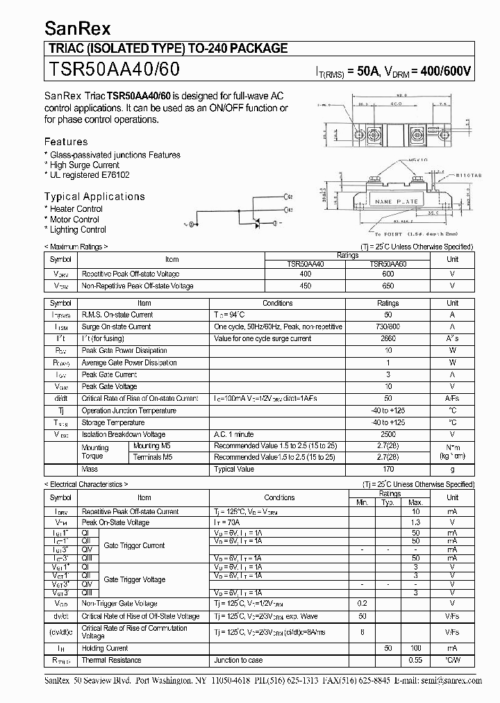 TSR50AA40_1047320.PDF Datasheet