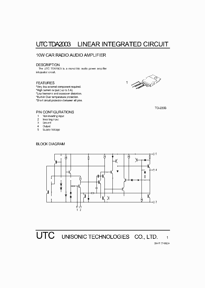 UTCTDA2003_1333151.PDF Datasheet