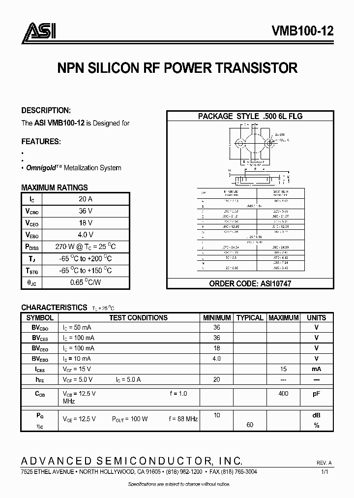 VMB100-12_1151168.PDF Datasheet