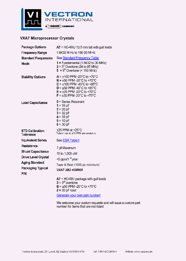 VXA7_1335326.PDF Datasheet