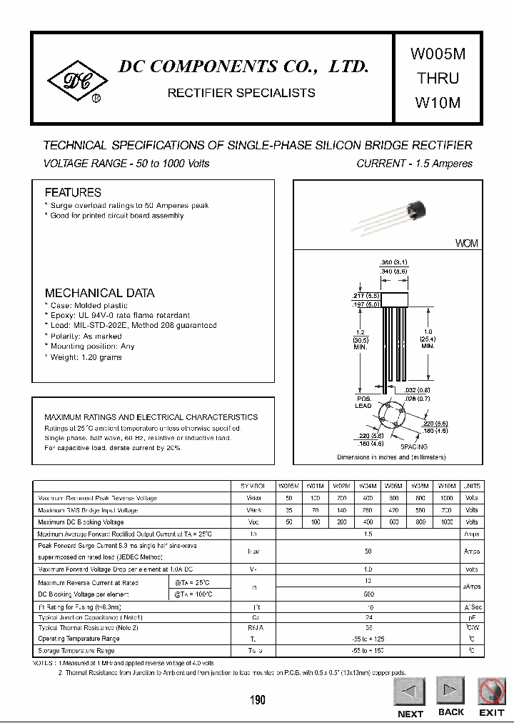 W01M_1179389.PDF Datasheet