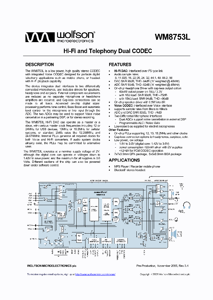 WM8753LGEBRV_926911.PDF Datasheet