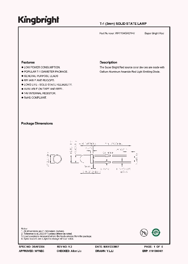 WP7104SRD14V_1336636.PDF Datasheet