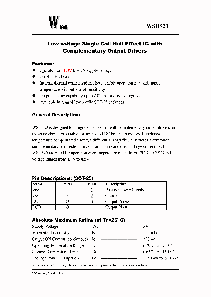 WSH520-XPD2_1336916.PDF Datasheet