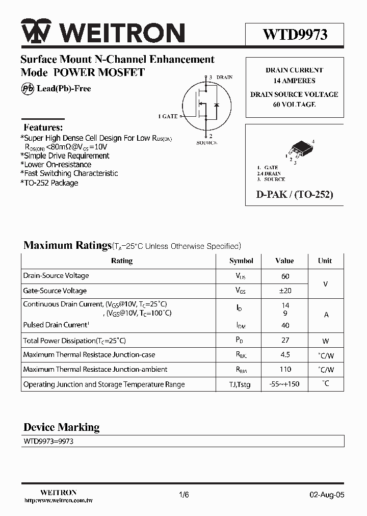 WTD9973_1336975.PDF Datasheet