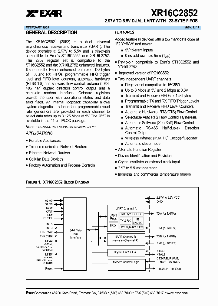 XR16C285205_1338156.PDF Datasheet