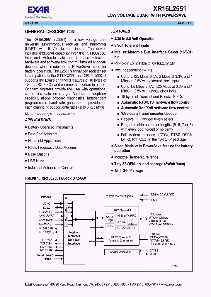 XR16L255107_1186663.PDF Datasheet