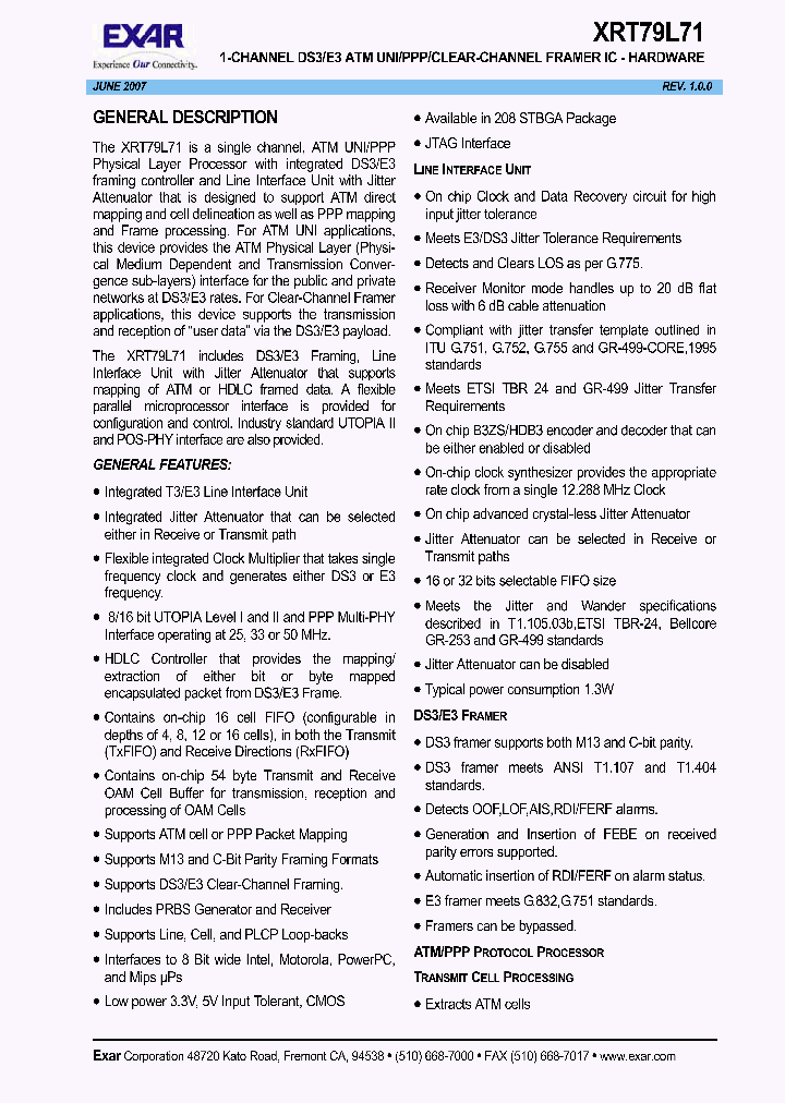 XRT79L7107_1177725.PDF Datasheet