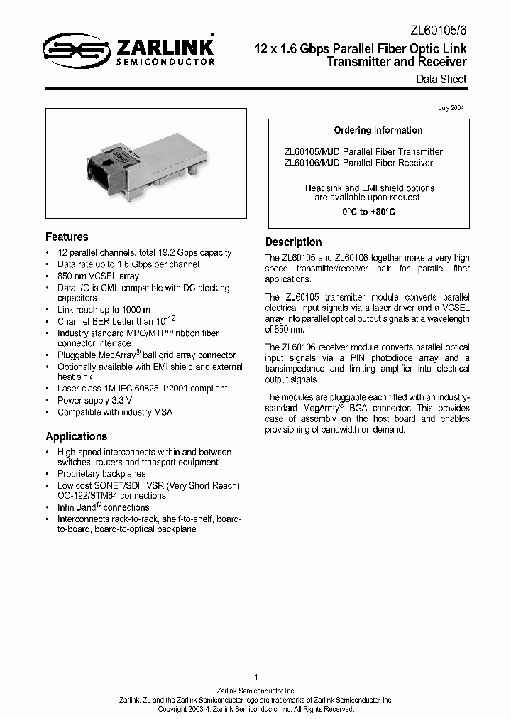 ZL60106_1121275.PDF Datasheet