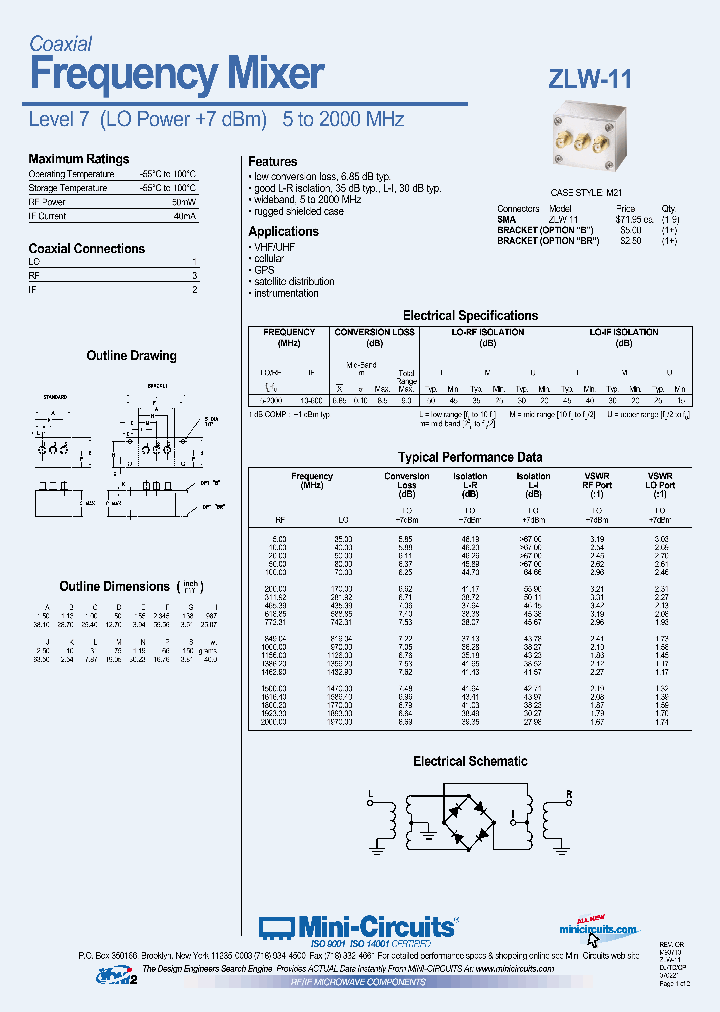 ZLW-11_1151152.PDF Datasheet