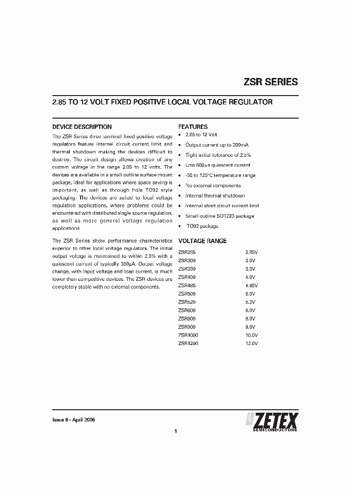 ZSR06_1339496.PDF Datasheet