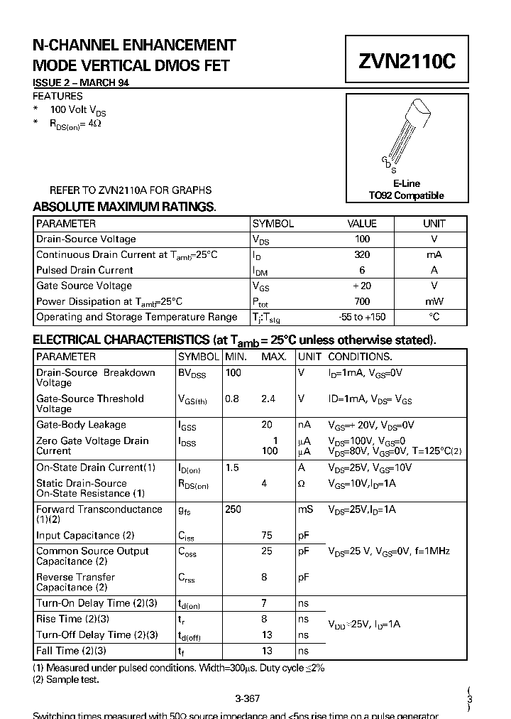 ZVN2110C_1339632.PDF Datasheet