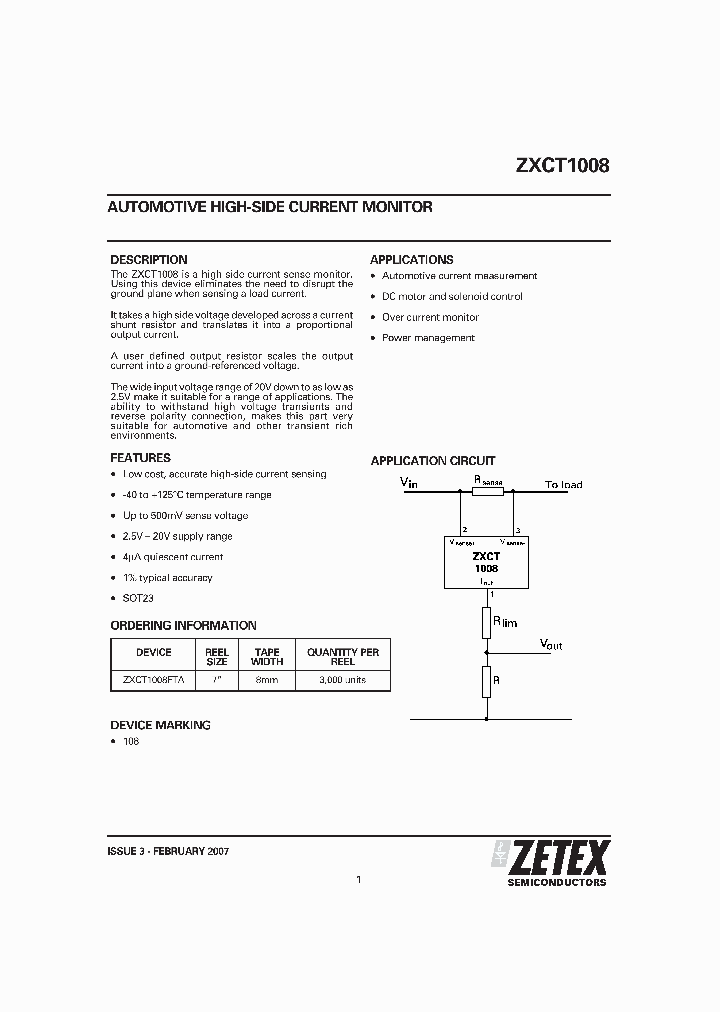 ZXCT100807_1339726.PDF Datasheet