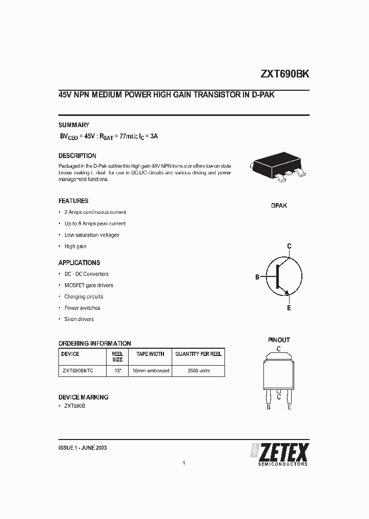 ZXT690BKTC_1339974.PDF Datasheet