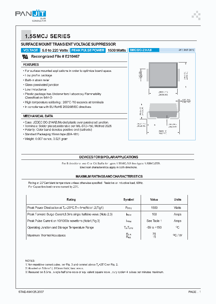 15SMCJ50_4148085.PDF Datasheet