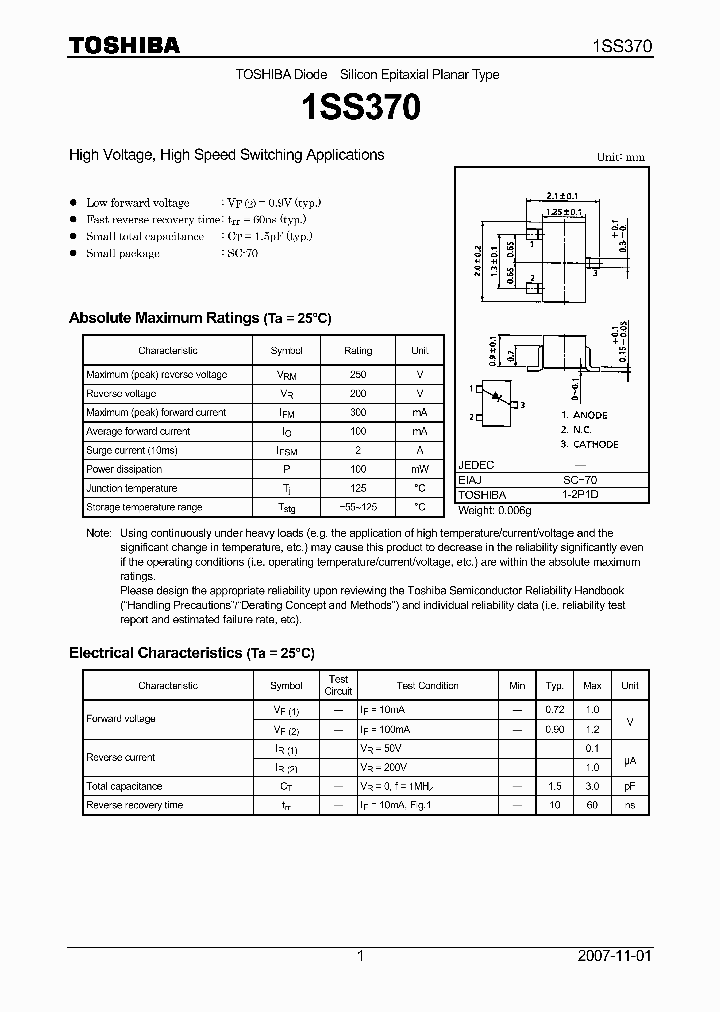 1SS37007_4126197.PDF Datasheet