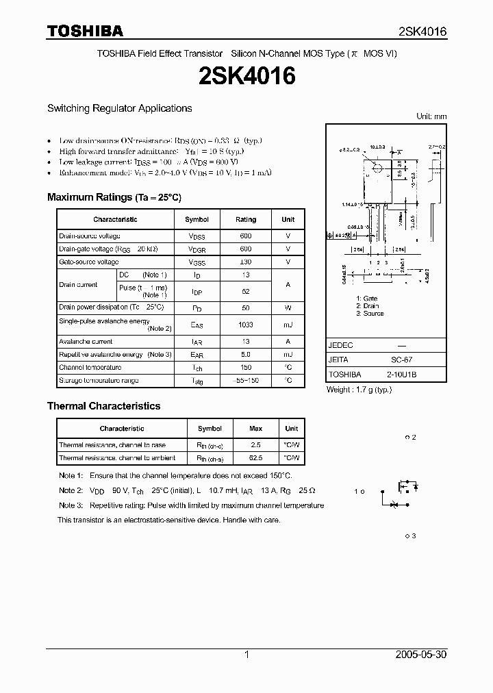 2SK4016_4111775.PDF Datasheet