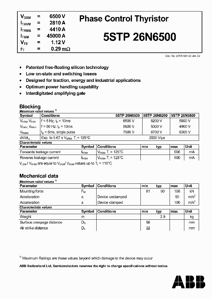 5STP26N5800_4159667.PDF Datasheet