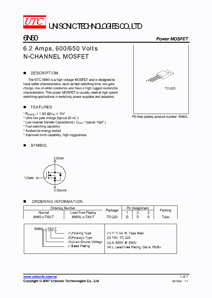 6N60L-BTA3-R_4149863.PDF Datasheet
